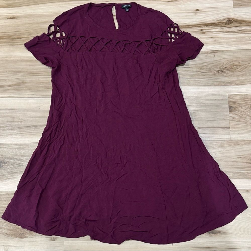 Torrid Lattice Challis Trapeze Dress Women’s XL